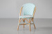 Tara French Bistro Chair - Light Teal & White -