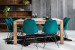 Montreal Square + Enzo 8 Seater Dining Set 1.5m - Velvet Teal -