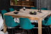 Montreal Square + Enzo 8 Seater Dining Set 1.5m - Velvet Teal -