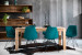 Montreal Enzo 6 Seater Dining Set 1.8m - Velvet Teal -