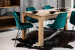 Montreal Enzo 6 Seater Dining Set 1.8m - Velvet Teal -