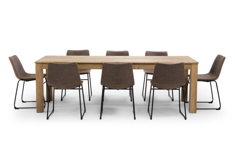 Montreal Halo 8 Seater Dining Set - 2.4m - Ginger -