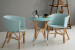 Ineze Armchair - Teal & White -