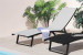 Alayna Pool Lounger - Grey and Black Sun and Pool Loungers - 1