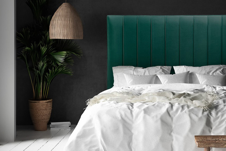 Harlem Bed - Queen XL  | Velvet Teal