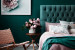 Catherine Double Headboard | Velvet Teal