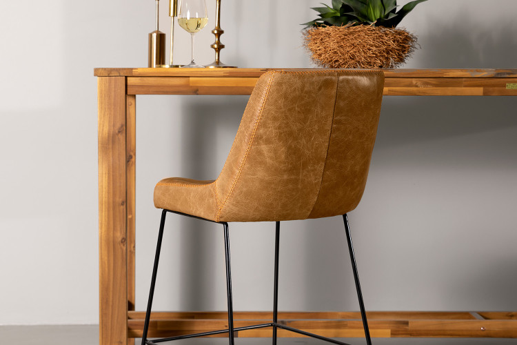 Jordan Leather Counter Bar Chair -