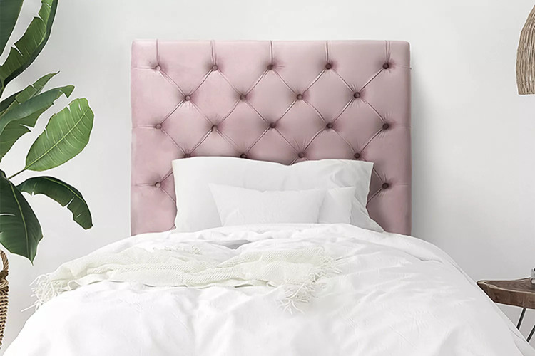 Bethany - Single Headboard - Velvet Pink Single Headboards - 1