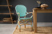 Serteˊ Armchair - Light Teal & White -