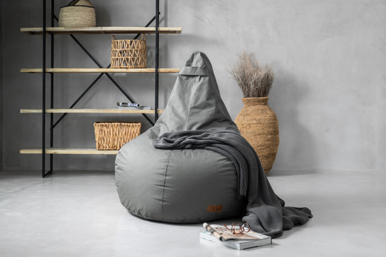 Linc Pear Shaped Bean Bag Dark Grey Bean Bag Chairs