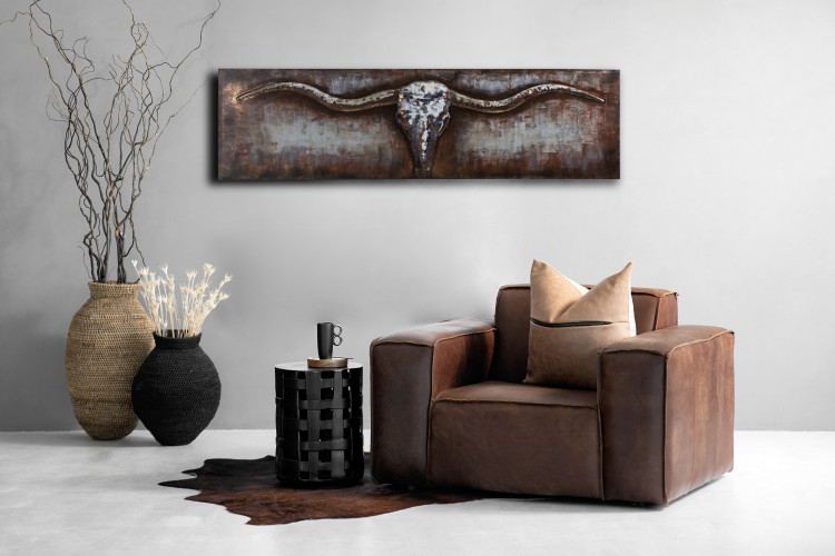 3D Metal Art - Texas Longhorn 3D Metal Wall Art - 2