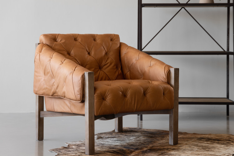 Talon Leather Armchair - Tan Armchairs - 1