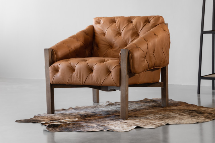 Talon Leather Armchair - Tan Armchairs - 1