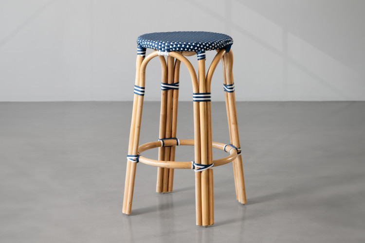 Serteˊ Bar Stool - Navy & White Bar & Counter Chairs - 1