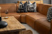 Jagger Leather Modular - Grand Corner Couch with Ottoman - Desert Tan