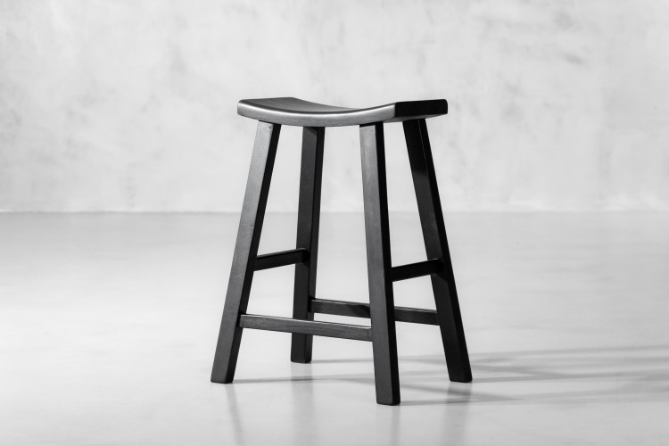 Ryder Wooden Bar Stool - Matt Black Ryder Wooden Bar Chair Collection - 1