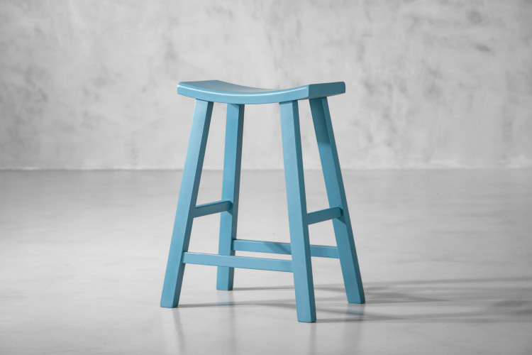 Ryder Wooden Bar Stool - Matt Cobalt Blue Ryder Wooden Bar Chair Collection - 1