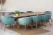 Bordeaux Lennon 8-Seater Velvet Dining Set -  2.7m 8 Seater Dining Sets - 4