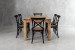 Vancouver La Rochelle 6 Seater Dining Set - 1.8m - Rustic Black 6 Seater Dining Sets - 3