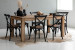 Vancouver La Rochelle 6 Seater Dining Set - 1.8m - Rustic Black 6 Seater Dining Sets - 1