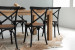 Vancouver La Rochelle 6 Seater Dining Set - 1.8m - Rustic Black 6 Seater Dining Sets - 6