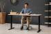 Axon Standing Desk - Black & Natural 1.6m Desks - 1