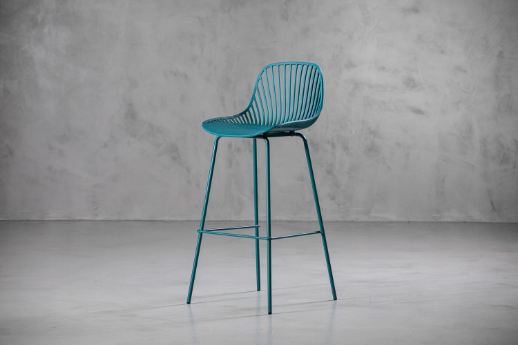 Yara Tall Bar Chair - Deep Teal Yara Bar Chair Collection - 1