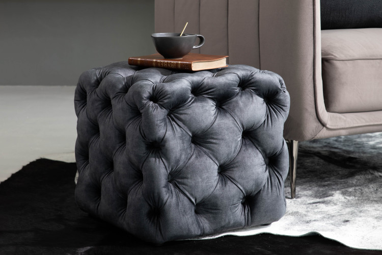 Barkley Velvet Tufted Cube...