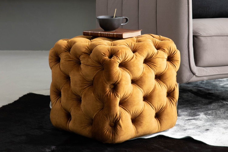 Barkley Velvet Tufted Cube...