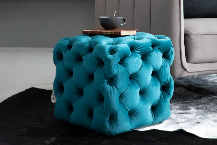 Barkley Velvet Tufted Cube...