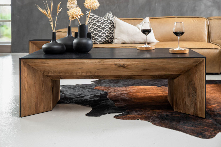 Cordoba Coffee Table - Natural & Black Coffee Tables