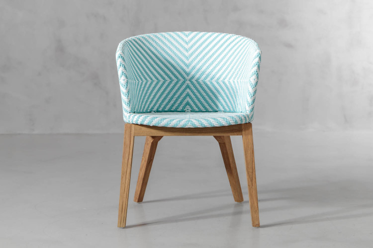 Cala Chair - Light Teal & White Armchairs