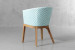 Cala Chair - Light Teal & White Armchairs