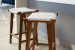 Matteo Teakwood Bar Stool - White