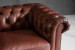 Jefferson Chesterfield 3 Seater Leather Couch - Brown