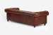 Jefferson Chesterfield 3 Seater Leather Couch - Brown