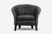 Serena Leather Armchair - Black -