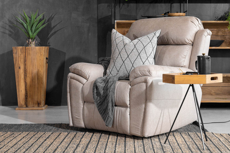 Ossian Electric Single Recliner - Sandstone Single Recliners