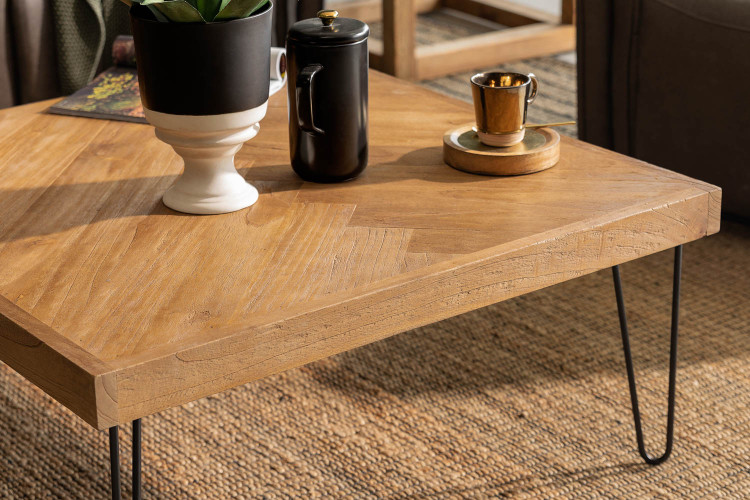 Dercetas Square Herringbone Coffee Table