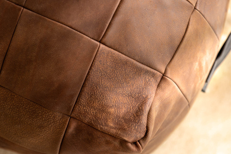 Navarre Leather Ottoman -