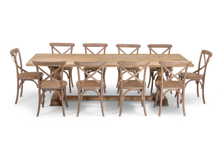 Bordeaux Provance 10 Seater Dining Set -  2.7m -