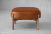 Prague Round Leather Ottoman - Vintage Tan Ottomans and Storage - 1