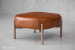 Prague Round Leather Ottoman - Vintage Tan Ottomans and Storage - 5