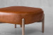 Prague Round Leather Ottoman - Vintage Tan Ottomans and Storage - 6