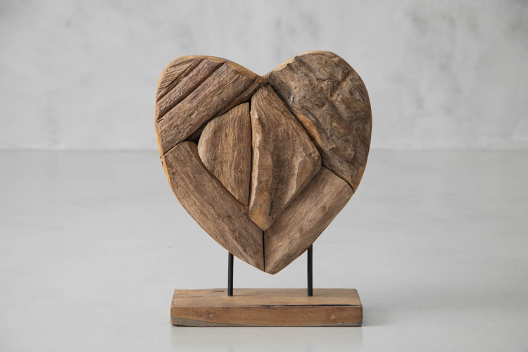 Teakroot Heart on Stand - Large | Decor | Decorative Items | Cielo  -