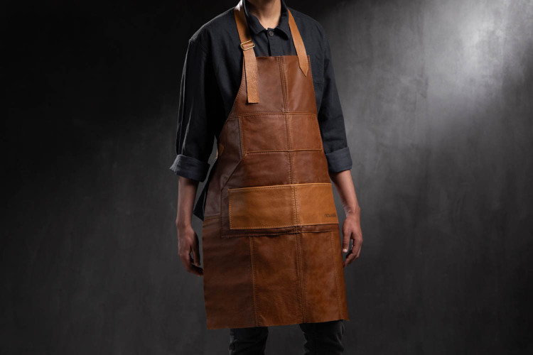 Nouvelle Leather Apron - Brown & Tan Aprons - 1