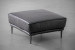 Ottavia Leather Ottoman - Charcoal Ottomans - 2