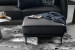 Ottavia Leather Ottoman - Charcoal Ottomans - 1