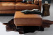 Ottavia Leather Ottoman - Desert Tan Ottomans - 1