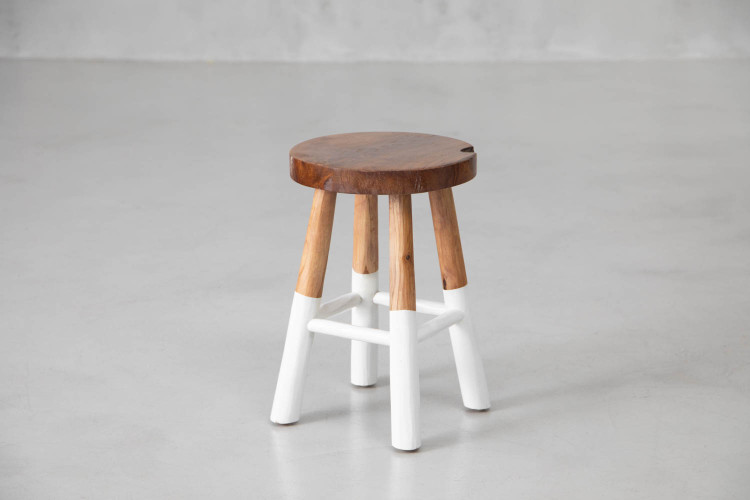 Avis Stool -  Natural & White